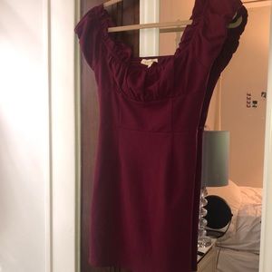 burgundy L.A Hearts bodycon dress